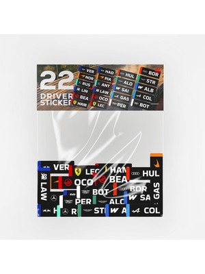 Baprile Motorsporları F1 Yarışçıları 2026 Lineup 22 Parça Sticker Paketi Kaliteli Su Geçirmez Etiket Seti