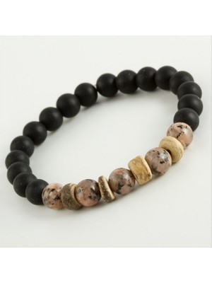 Zero Land Matrixzn Jasper & Mat Onix Doğaltaş Bileklik - Siyah