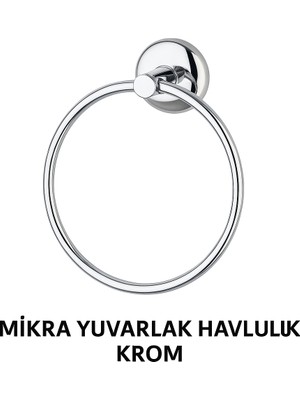 Onno Mikra Yuvarlak Havluluk Krom