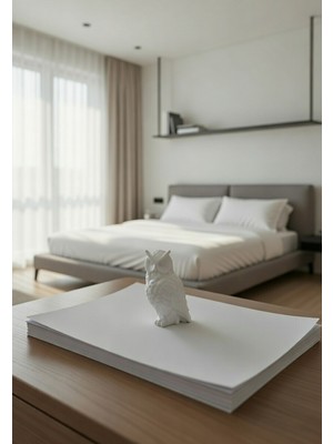 Safir Design Modern Bilge Baykuş Biblo ve Kağıt Ağırlığı - Çalışma Masası Dekoratif AKSESUAR-10CM