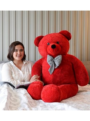 Kırmızı Papyonlu Dev Pelüş Ayıcık,papyonlu Ayı,peluş Ayı,yumuşak ve Sevimli Büyük Boy Ayı, Ayı,sarılmalık Ayı,papyonlu Ayıcık,sevgiliye Hediye Ayıcık (160CMKIRMIZI)
