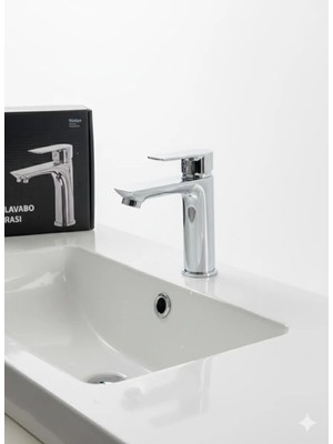 Yapı Kalite Sabit Gövdeli Kısa Çanak Lavabo Bataryası Krom Kaplama