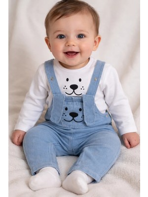 Baby Buu Çilekli Ayıcıklı ve Çiçekli Salopet Kot Alt Üst Takımlar 324