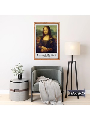 Akıllı Kağıt Mona Lisa Tablo - Poster Dünyaca Ünlü ( Model-25)