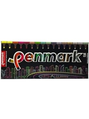 Fosforlu Kalem 16'lı Süper Kutu 4 Neon ve 4 Pastel ve 4 ve 4 Simli