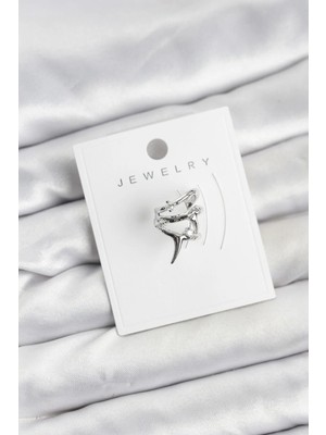 Prativas Gümüş Renk Pirinç Diken Model Kıkırdak Earcuff Küpe – PRT3500EB10050