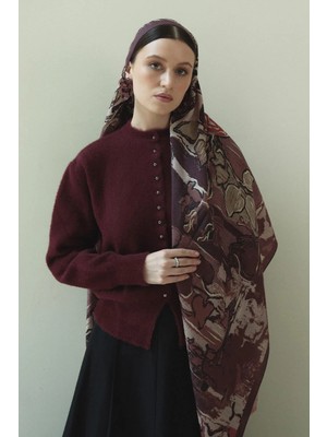 Jolamier Bordo Rosalyn Yün Ipek Şal