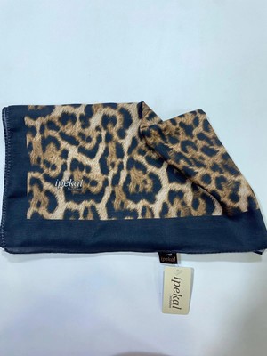 İpekal Ipekal Natural Leopar Desen Soft Şal 5