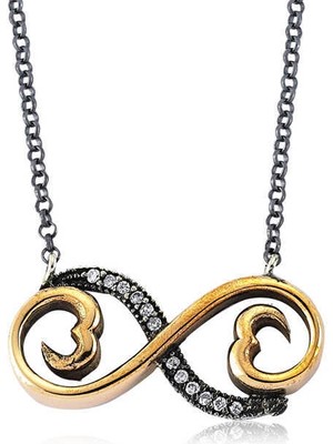 Tienda Elegante Gümüş Otantik Sonsuzluk Bayan Kolye