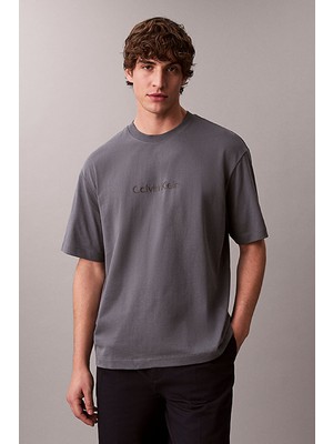 Calvin Klein Erkek Relexed Standard T-Shirt - Antrasit