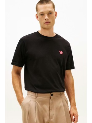 Tommy Hilfiger Erkek Modern Yarış Armalı T-Shirt - Siyah