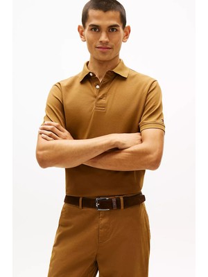 Tommy Hilfiger Erkek Gizli Patlı Regular Fit Polo T-Shirt - Hardal