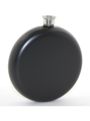 Nuveden Ieg™ Paslanmaz Çelik Yuvarlak 8 Oz Tekli Matara Siyah Renk