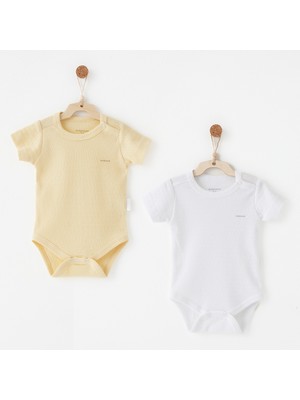 Andywawa Bebek Body 2 Pcs Short Sleeve Body Jacquard Specıal Modal