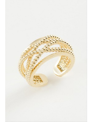 Zero Land Matrixzn Noktalı Metal Yüzük - Sarı