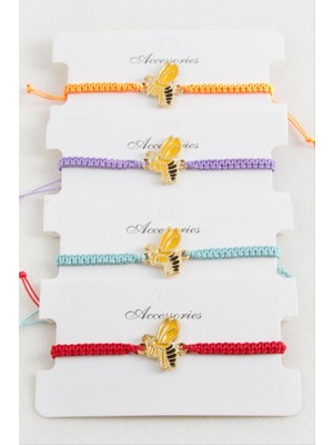 Zero Land Matrixzn Arı Makrome Örgülü Bileklik - Kırmızı