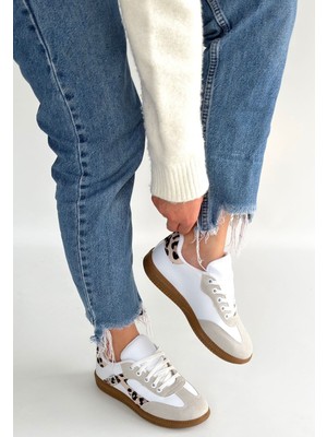 Zerenyus ZRNE-010 Premium Beyaz Bağcıklı Kadın Sneaker