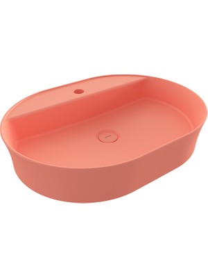 Bocchı Bocchi Sottile Slim Line Tezgah Üstü Lavabo 60 cm Mat Somon - 1600-032-0126