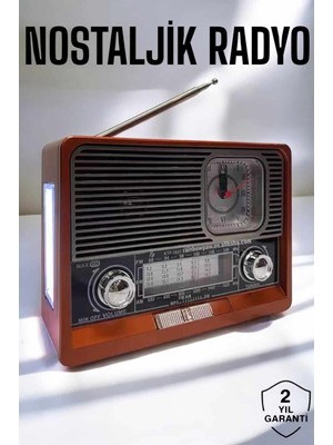 Nuveden Ieg™ Nostaljik Radyo Usb,aux ve Sd Kart Girişli Bluetooth Bağlantılı