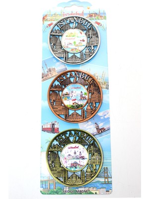 Nuveden Ieg™ Istanbul Temalı Metal Magnet 3'lü Set Model 2