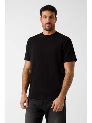 Guess Erkek Arm Modal Karışımlı Regular Fit T-Shirt - Siyah