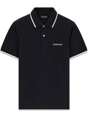 Guess Erkek Embro Regular Fit Polo T-Shirt - Siyah