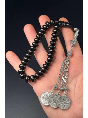 Tesbihkenti Basık Kesim Gürcü Oltu Taşı Tesbih