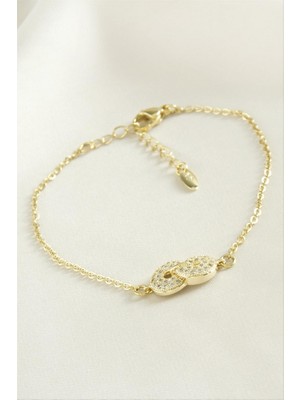 Zero Land Matrixzn Sonsuzluk Zirkon Taşlı Çelik Bileklik - Sarı