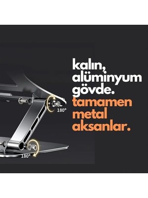 Nexa Npo NVR-5035 Açı Ayarlı Ergonomik Özel 17" Masaüstü Notebook Stand Gümüş Gri