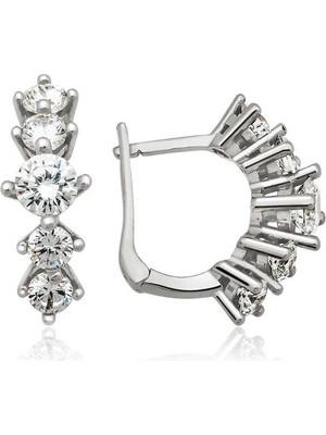 Tienda Elegante Gümüş 5 Taş Küpe