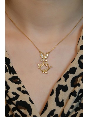 Kelebek Kolye 22 Ayar A013563