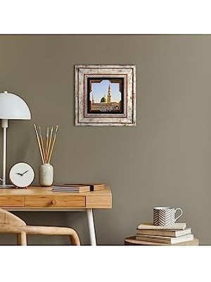 Nexa Ravza-I Mutahhara Taş Duvar Tablosu - Çerçeveli Taş Tablo - Dekoratif Duvar Sanatı - Modern Ev ve Ofis Duvar Dekoru T1-57