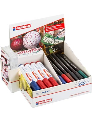 Nexa Edding 4 – 51538 Calligraphy Xmas Ekran Pen ve Marker, 38 Parça, Karton, 180 x 90 x 200 mm