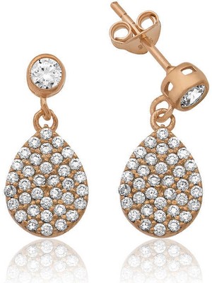 Tienda Elegante Gümüş Damla Küpe