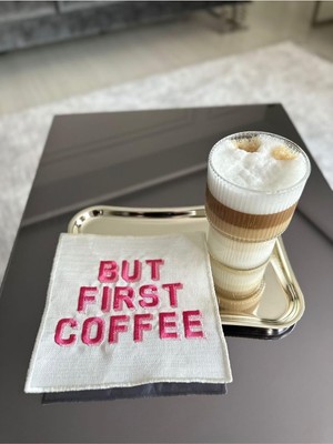 Nexa But First Coffee Desenli Kokteyl Peçete