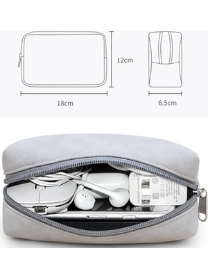 Nexa Elektronik Aksesuar Çantası, Hard Disk Çantası, Dijital Depolama Deri Çanta, Izgara Katmanlı Elektronik Aksesuarlar Organizatör Kılıfı, USB Kablosu Için Seyahat Ekipmanı Taşıma Kılıfı