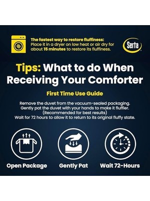 Nexa Serta 233 Iplik Sayısı Beyaz Tüy Kaz Tüyü Lifli Mevsimler Yorgan, Ikili