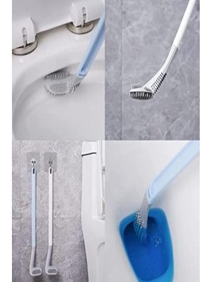 Nexa Sna Klozet Fırçası Tuvalet Fırçası Silikon Wc Klozet Mutfak Temizlik Fırçası Kanca