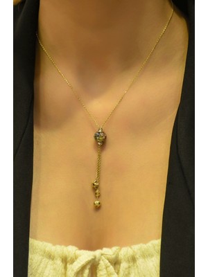 Püsküllü Sallantılı Kolye 14 Ayar ATS9507