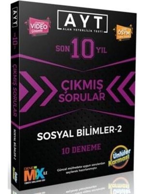 Nexa Ayt Sosyal Bilimler-2 Son 10 Yıl Çıkmış Sorular 10 Deneme