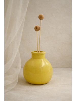 Atiye Studio El Yapımı Mini Taş Tozu Yuvarlak Vazo – Modern Minimal Dekoratif Vazo Ev Aksesuarı