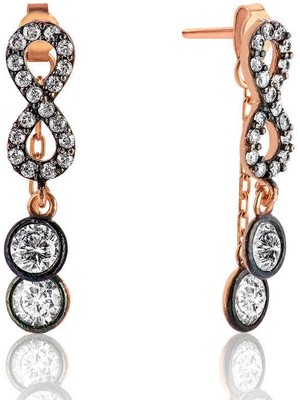 Fm Gümüş Zincirli Sonsuzluk Küpe