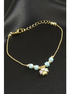 Zero Land Matrixzn Yonca Küp Kristal Bileklik - Mavi