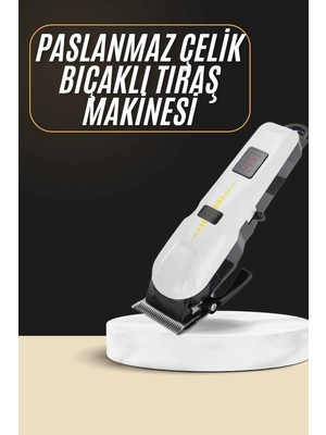 Nuveden Ieg™ 2025 Model Şarjlı Dijital Saç Sakal Tıraş Makinesi Islak Kuru Kullanıma Uygun