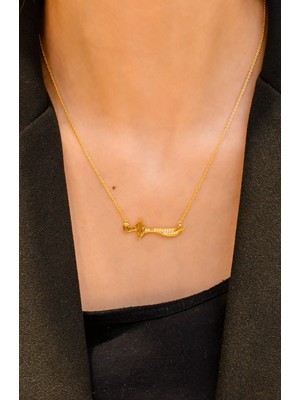 Hz Ali Yazılı Zülfikar Kılıcı Kolye 22 Ayar A040870