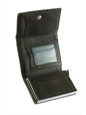 Zero Land Matrixzn Meizmalı Kızaklı Kartlık Cüzdan Kağıt Para Bölmeli - Gri