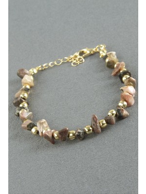 Zero Land Matrixzn Akik Kırık Doğaltaş Bileklik - Yavruağzı