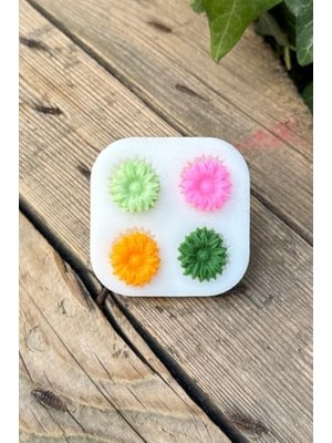 Nexa Gerbera Çiçeği Dörtlü Mum Kalıbı (Silikon)