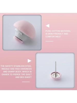 Nexa Yorgan ve Çarşaf Sabitleyici, Mantar Şekilli Aşınmaya Dayanıklı Yorgan Klipsi 4 Adet (4, Beyaz)