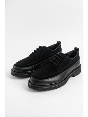 Lusive Hakiki Deri Siyah Günlük Rahat Klasik Erkek Ayakkabı LUASS28AL0046